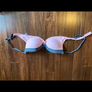 Pink/gray bathing suit top